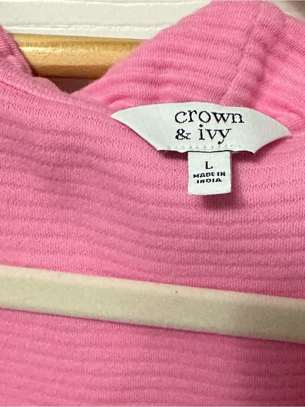 crown & ivy Pink Ruffled Neck Ribbed Tank - Picture 6 of 7